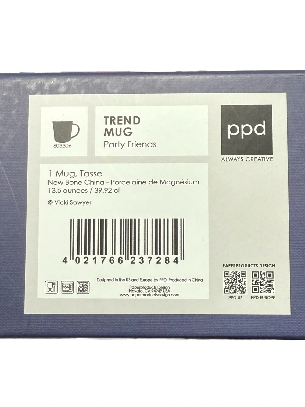 Paperproducts Design Vicki Sawyer Gift-Boxed Mug - Party Friends